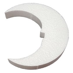 Moon altezza 20 cm decoro bimbo in polistirolo espanso