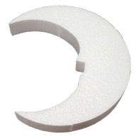 Moon altezza 20 cm decoro bimbo in polistirolo espanso