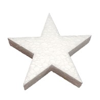 Stella alta 20cm in polistirolo espanso per decorazione