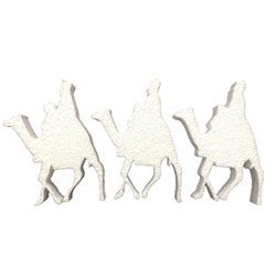 Pack Three Wise Men Décoration de Noël en polystyrène expansé de 14 cm de haut