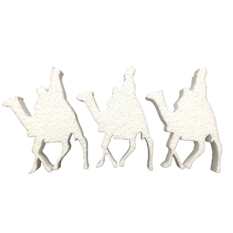 Pack Three Wise Men Décoration de Noël en polystyrène expansé de 14 cm de haut Pack Three Wise Men Décoration de Noël en polystyrène expansé de 14 cm de haut