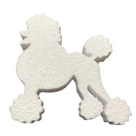 Perro caniche 20cm alto poliestireno expandido