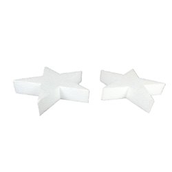 Pack 2 estrellas 15cm alto poliestireno expandido decoración