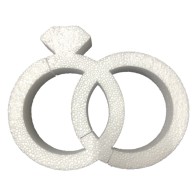 Bagues avec diamant en polystyrène