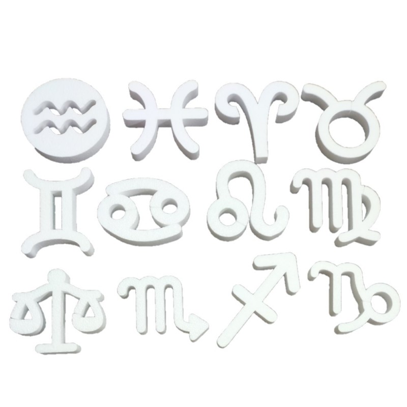 Segni zodiacali in polistirolo decorativi