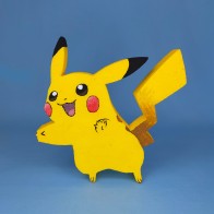 Pokémon Pikachu silhouette in polystyrene
