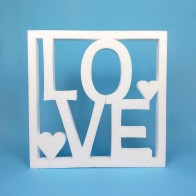 Cadre "Love" en polystyrène – Déco mariage & Saint-Valentin