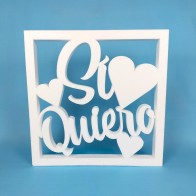 Cadre "Si Quiero" en polystyrène – Pour dire oui avec style