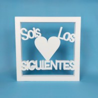 Cadre "Sois los siguientes" avec cœur – Cadeau mariage original