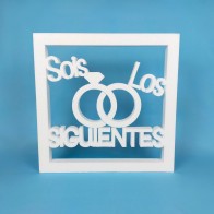 Cadre "Sois los siguientes" avec anneaux – Cadeau original de mariage