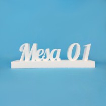 Marcador de mesa en poliestireno – Pack de boda