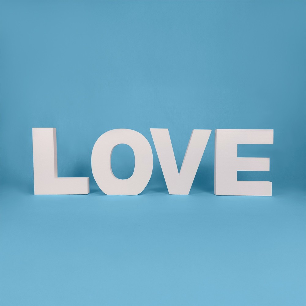 Letras LOVE de porexpán – Decoración 40cm Letras LOVE de porexpán – Decoración 40cm