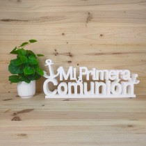 Letrero "Mi Primera Comunión" con anclas – Porexpán