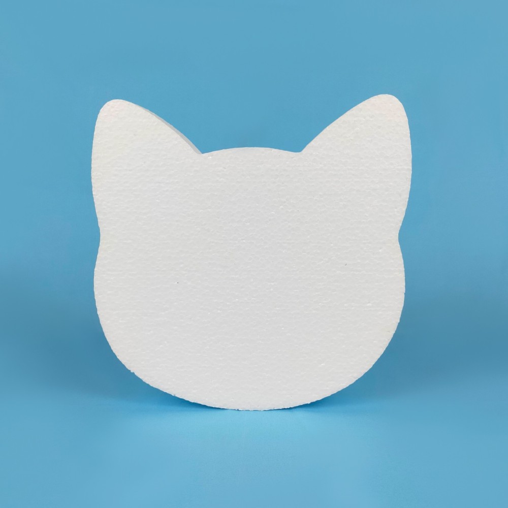 Cabeza de gato de poliestireno | Manualidades divertidas Cabeza de gato de poliestireno | Manualidades divertidas