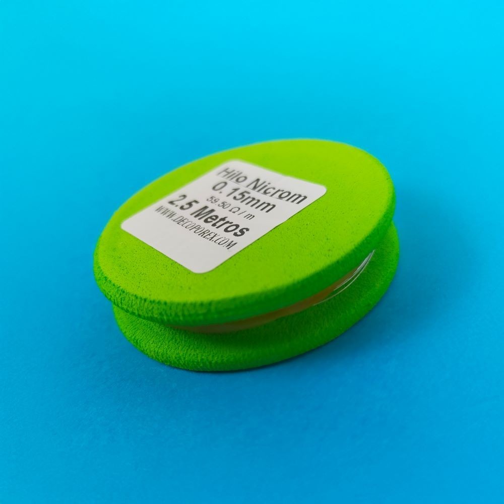Hilo de Nichrom 0.15mm para corte poliestireno Hilo de Nichrom 0.15mm para corte poliestireno
