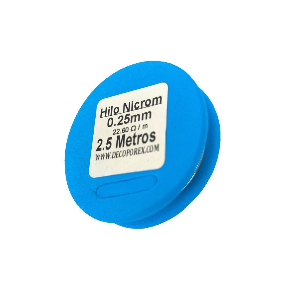 Hilo resistencia nicrom 0.25mm para corte de poliestireno Hilo resistencia nicrom 0.25mm para corte de poliestireno