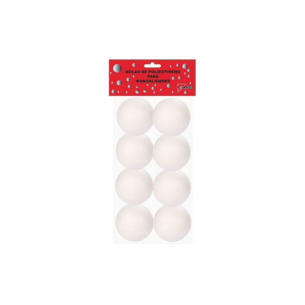 Bolas Poliestireno 4 cm Pack 8 Unidades para Manualidades