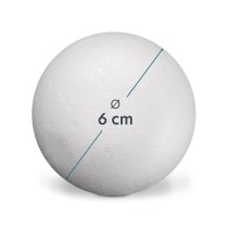 Styroporkugeln 6 cm (4er Pack) – Weiße Bastelkugeln DIY