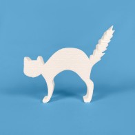 Gatto irto in polistirolo da dipingere e decorare