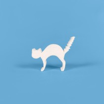Gatto irto in polistirolo da dipingere e decorare