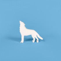 Loup hurlant en polystyrène à peindre et décorer