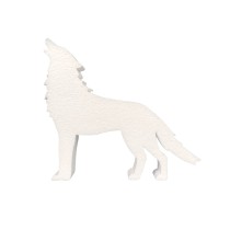 Lobo aullando de poliestireno para decorar Halloween