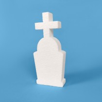 Tombe avec croix en polystyrène à peindre et décorer
