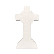 Lapide a forma di croce in polistirolo da decorare