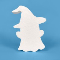 Fantasma con cappello da strega in polistirolo per Halloween