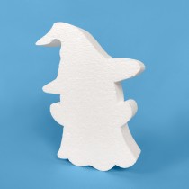 Fantasma con cappello in polistirolo da decorare
