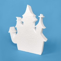 Castillo encantado de poliestireno para decorar Halloween