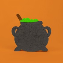 Caldero de poliestireno para decorar | Halloween y brujas