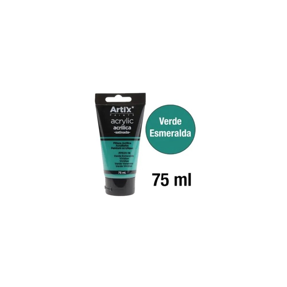 Verde Smeraldo – Vernice acrilica satinata 75 ml per polistirene