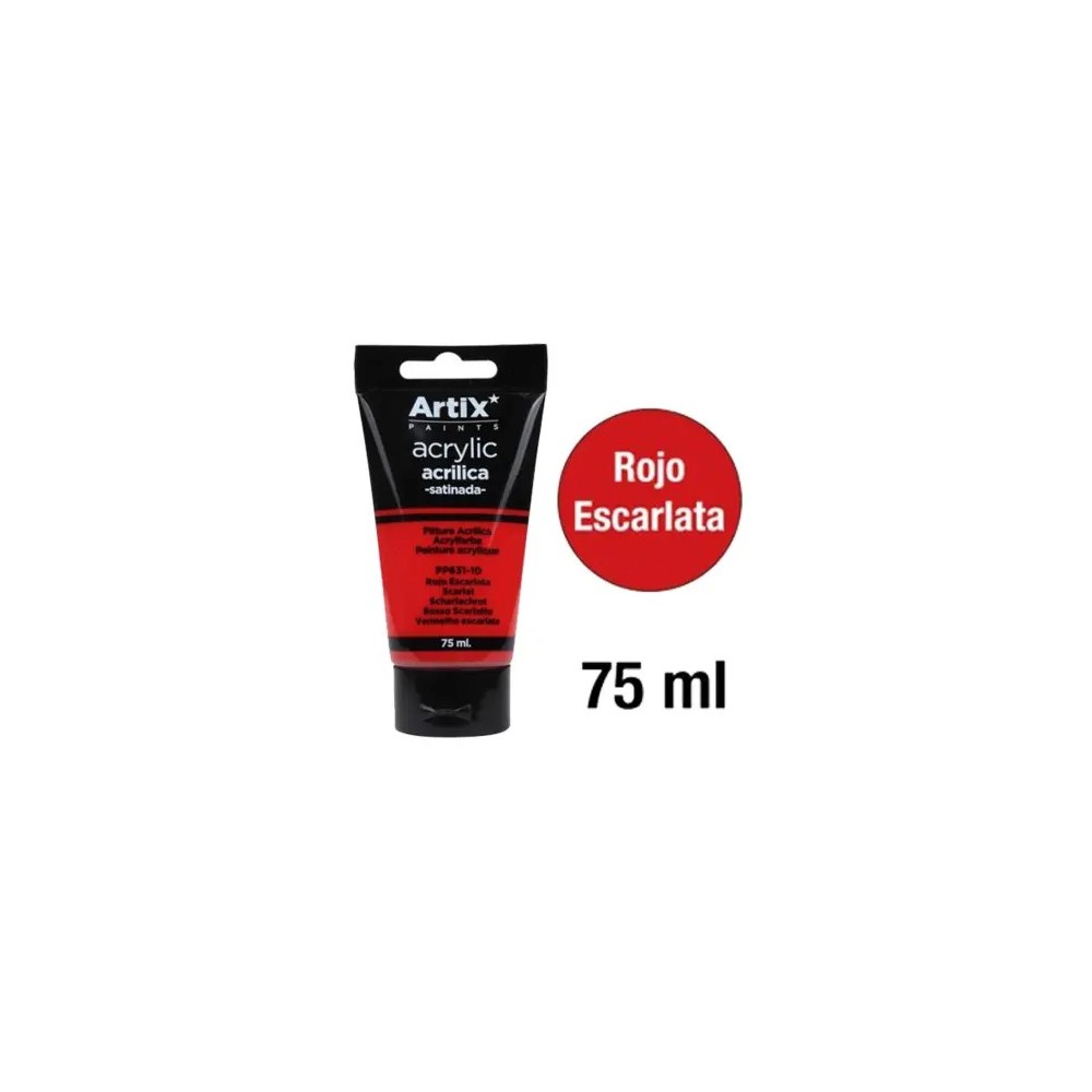 Rosso Scarlatto – Pittura acrilica satinata 75 ml per polistirene