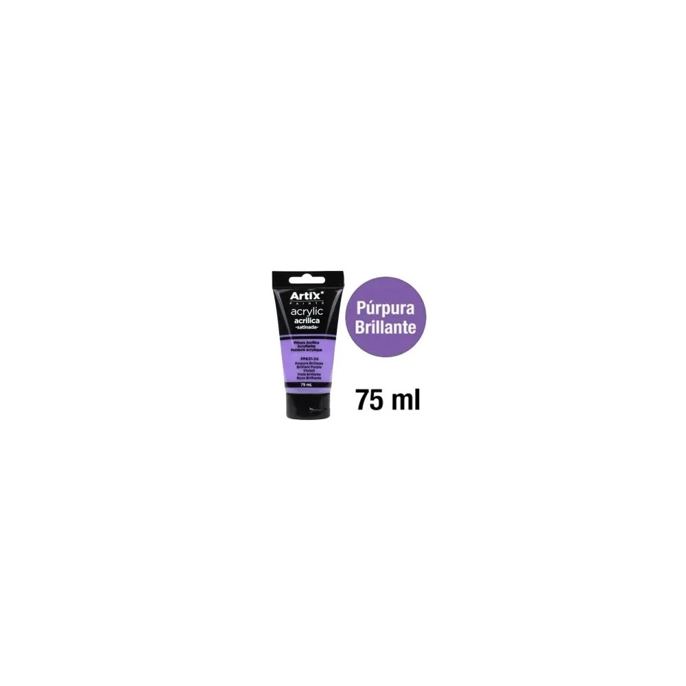 Púrpura Brillante – Pintura acrílica satinada 75 ml para poliestireno
