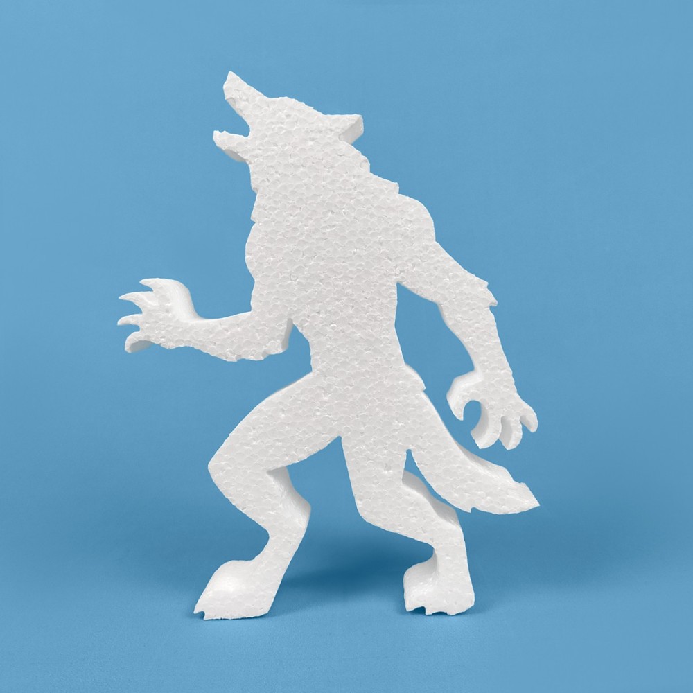 Hombre lobo de poliestireno para Halloween