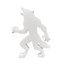 Werwolf aus Styropor für Halloween, Horror-Partys und gruselige Dekoration