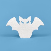 Gato murciélago de poliestireno para Halloween