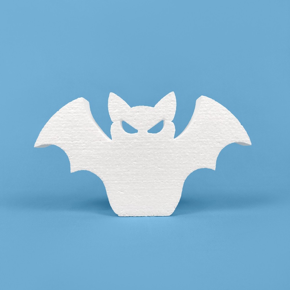Gato murciélago de poliestireno para Halloween