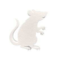 Unheimliche Ratte aus Styropor für Halloween und Horror-Dekoration
