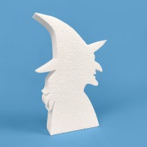 Cabeza de bruja de poliestireno para Halloween