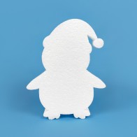 Pingouin de Noël en polystyrène de haute qualité, parfait pour les loisirs créatifs, les scènes hivernales, la déco de Noël ou l