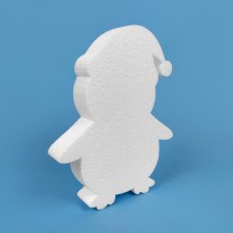 Pinguino di Natale in polistirene da decorare