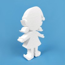 Elfa bambina in polistirene da decorare