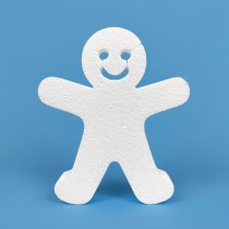 Omino di pan di zenzero in polistirene da decorare