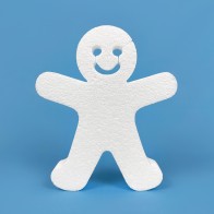 Omino di pan di zenzero in polistirene da decorare