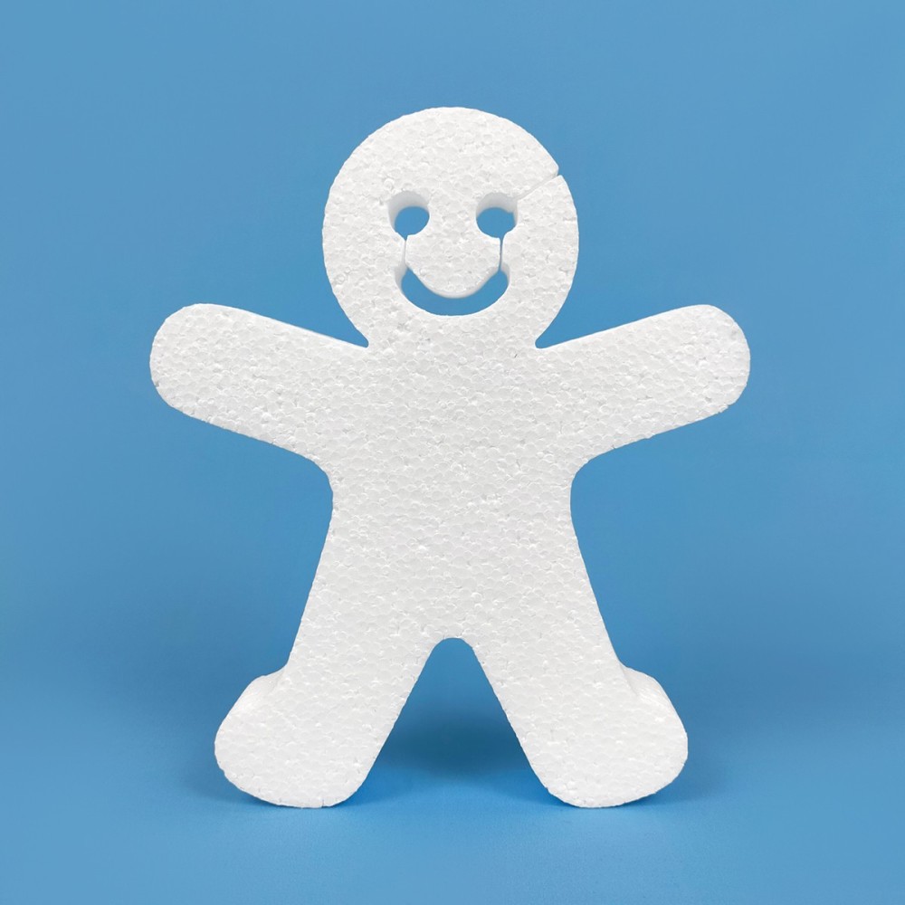 Bonhomme pain d’épice en polystyrène à décorer Bonhomme pain d’épice en polystyrène à décorer