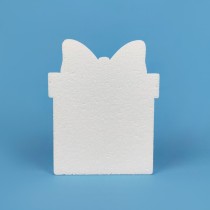 Figura di pacco regalo quadrato in polistirene da decorare