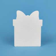 Silhouette de cadeau carré en polystyrène à décorer