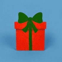 Square gift silhouette polystyrene decoration